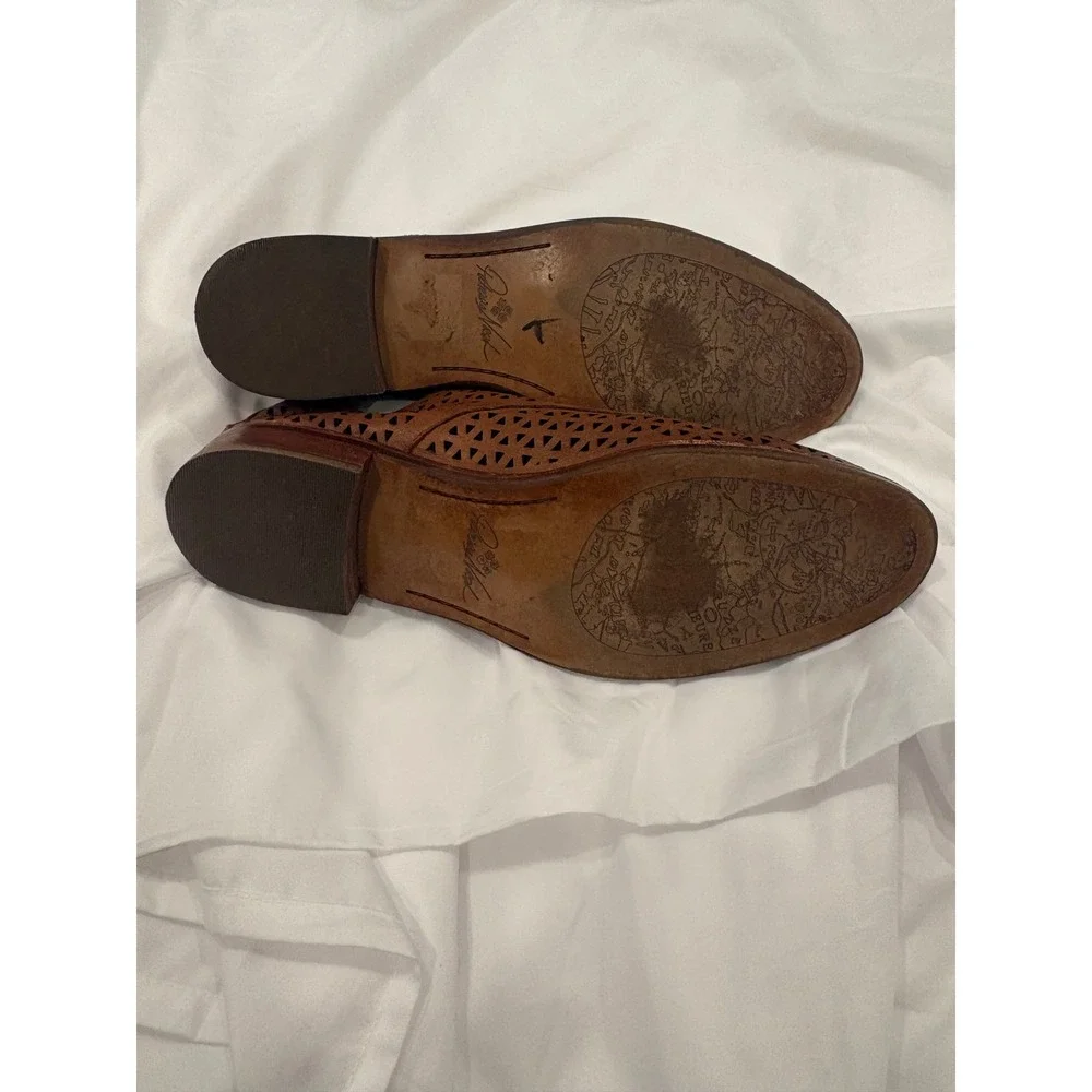 Patricia Nash Sophia Perforated Leather Oxford 7.5 Brown Lace Up Shoes DerbyBoho